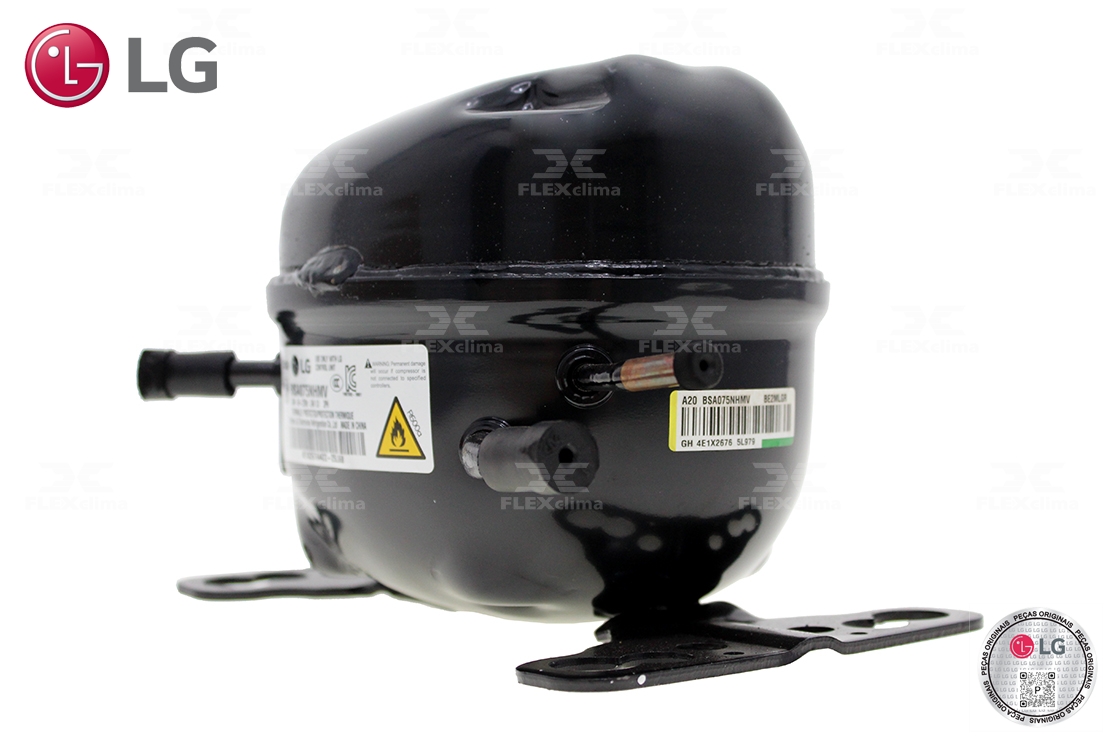 Lg Inverte Compressor R600a COMPRESSOR INVERTER REFRIGERADOR GÁS R600a (BSA075NHMV) - FLEX CLIMA ...