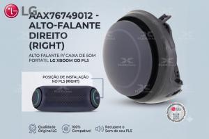 ALTO FALANTE P/ CAIXA DE SOM PORTÁTIL LG XBOOM GO PL5 (RIGHT)