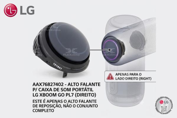 ALTO FALANTE P/ CAIXA DE SOM PORTÁTIL LG XBOOM GO PL7 (RIGHT)